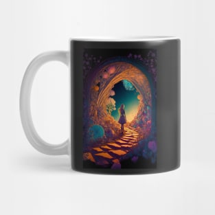 Alice in Wonderland inspired fantasy world Mug